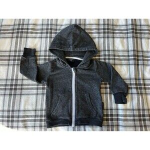 Little Bipsy Hoodie - Dark Grey/Charcoal - size 12-18m